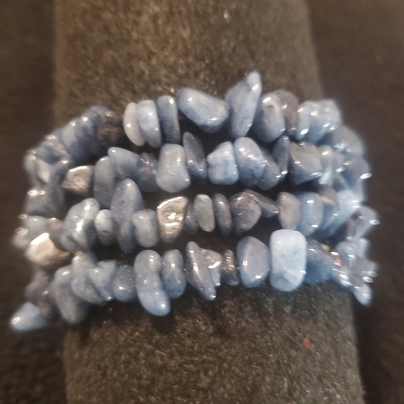 DENIM LOOK BEADED BRACELETS (4-piece) - Picture 3 of 5
